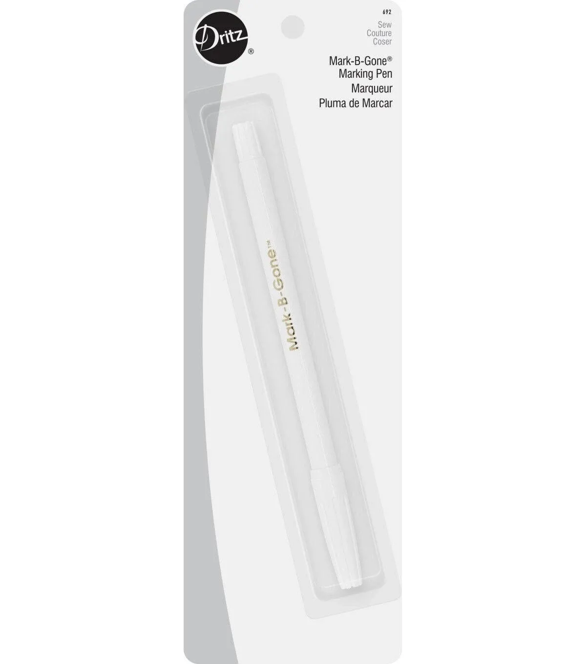 Dritz 692 Mark-B-Gone Marking Pen, White, 1 Count (Pack of 1)