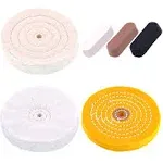 Swpeet 6Pcs 6 Inch Professional Buffing Polishing Wheels with 3 Colors Polishing