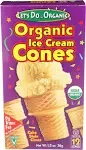 Let's Do Organic Ice Cream Cones, Cake Style - 12 cones, 1.2 oz