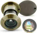 Earl Diamond - Peep Holes for Door, Solid Brass 220-degree Door Viewer Peephole with Heavy Duty Rotating Privacy Cover for 1-21/32" to 2-1/8" Doors