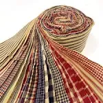 JCS American Heritage Plaid Striped 100% Homespun Cotton Fabric 22 Strips Pieces 2.5" x 44" Precut Jelly Roll