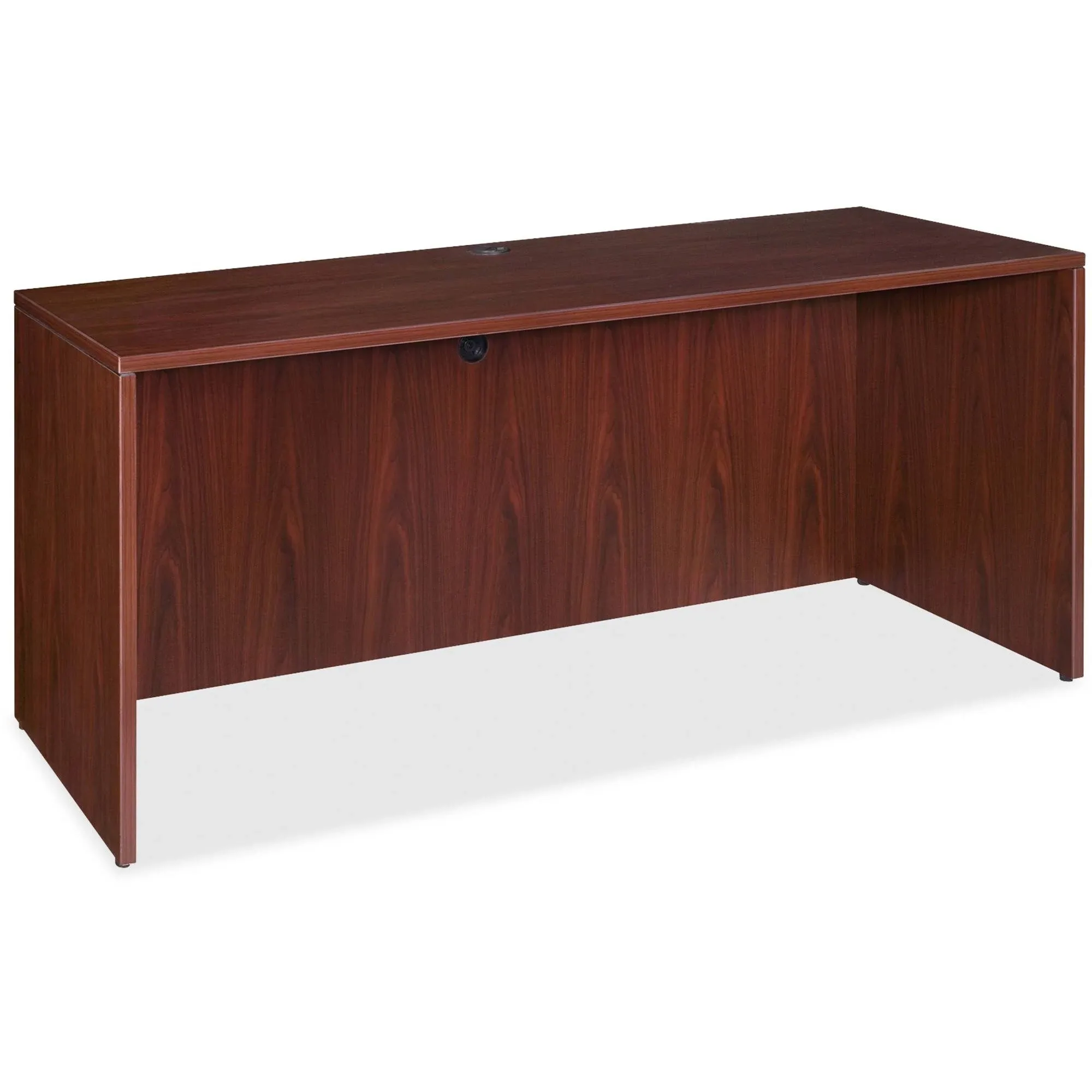 Lorell Essentials Credenza Shell, Mahogany, 72" W x 24" D x 29.5" H