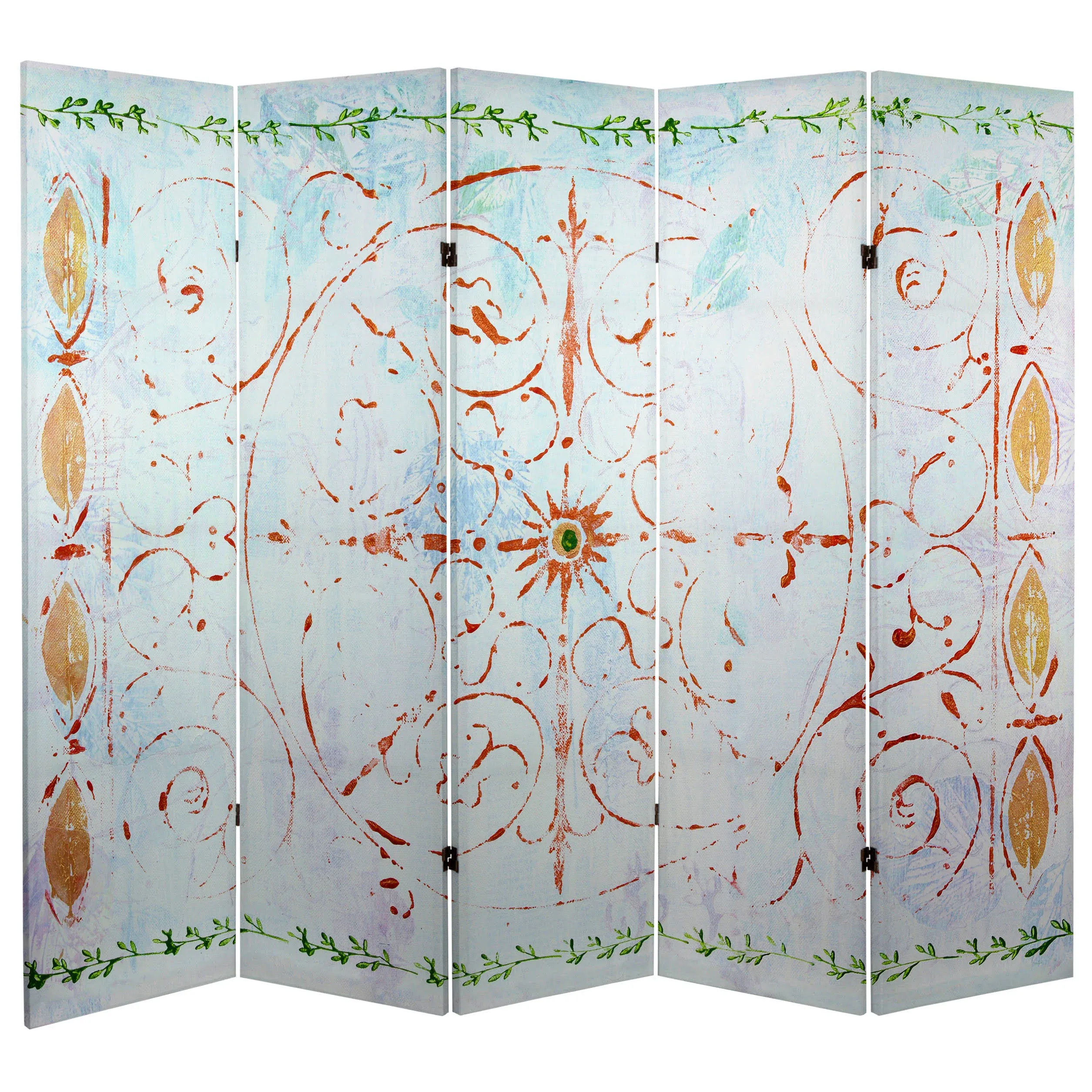 Oriental Furniture Winter's Peace Canvas Room Divider