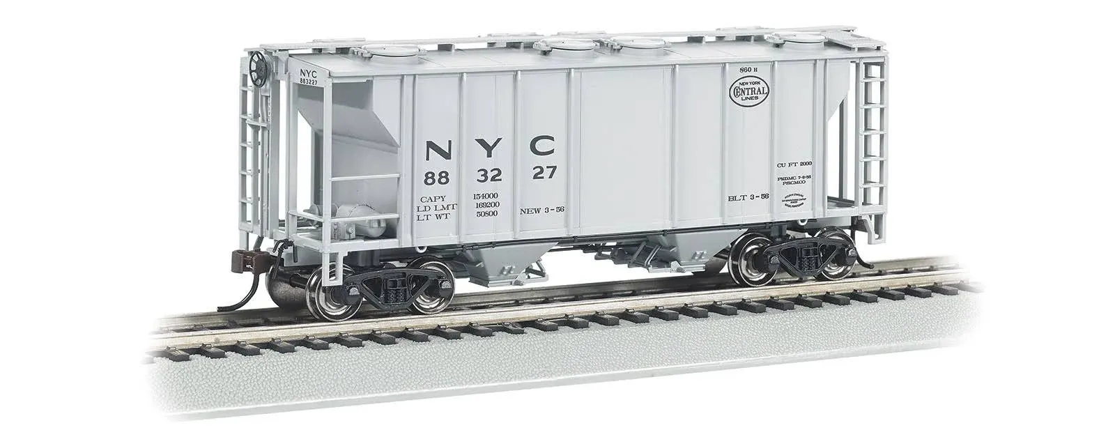 HO PS2 2-Bay Covered Hopper New York Central (D)