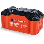 ECO-WORTHY Portable 12V Lithium Battery, 20Ah LiFePO4 Deep Cycle Rechargeable Battery, Built-in BMS, 4000+ Cycles,Perfect for Outdoor Camping Fishing RV Marine Trolling Motor Fishfinder