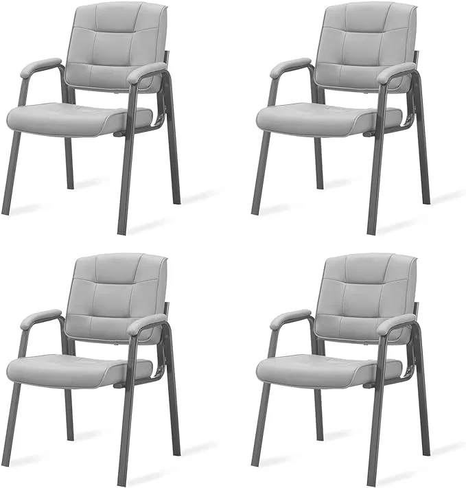 Mindy Guest Chair, Set of 4 Fabric Gray