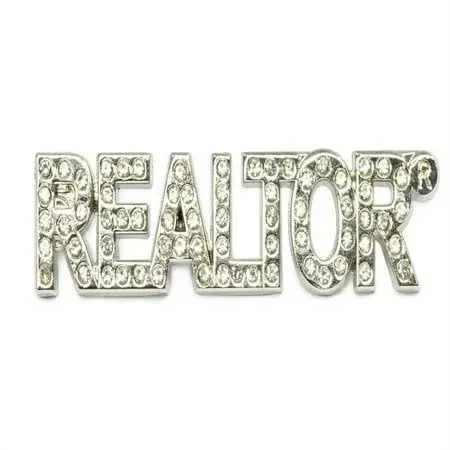 Real Estate Agent Realtor Crystal Lapel Pin