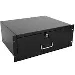 Raising Electronics 19 Inch Rack Mount DJ Lockable 14&#034;Deep Drawer with Key 4U 