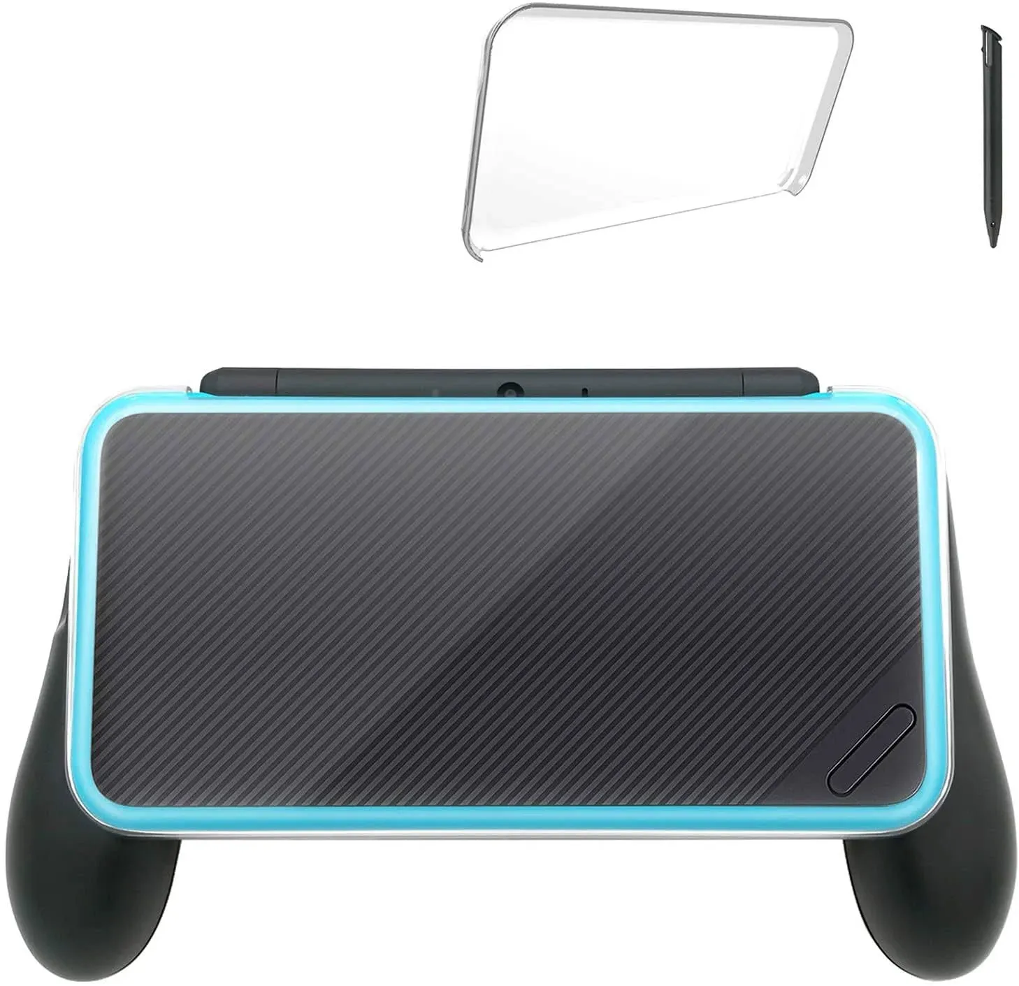 [Updated]Hand Grip Compatible with Nintendo 2DS XL with 1 Stylus and 1 Clear Case Compatible with Nintendo 2DS XL