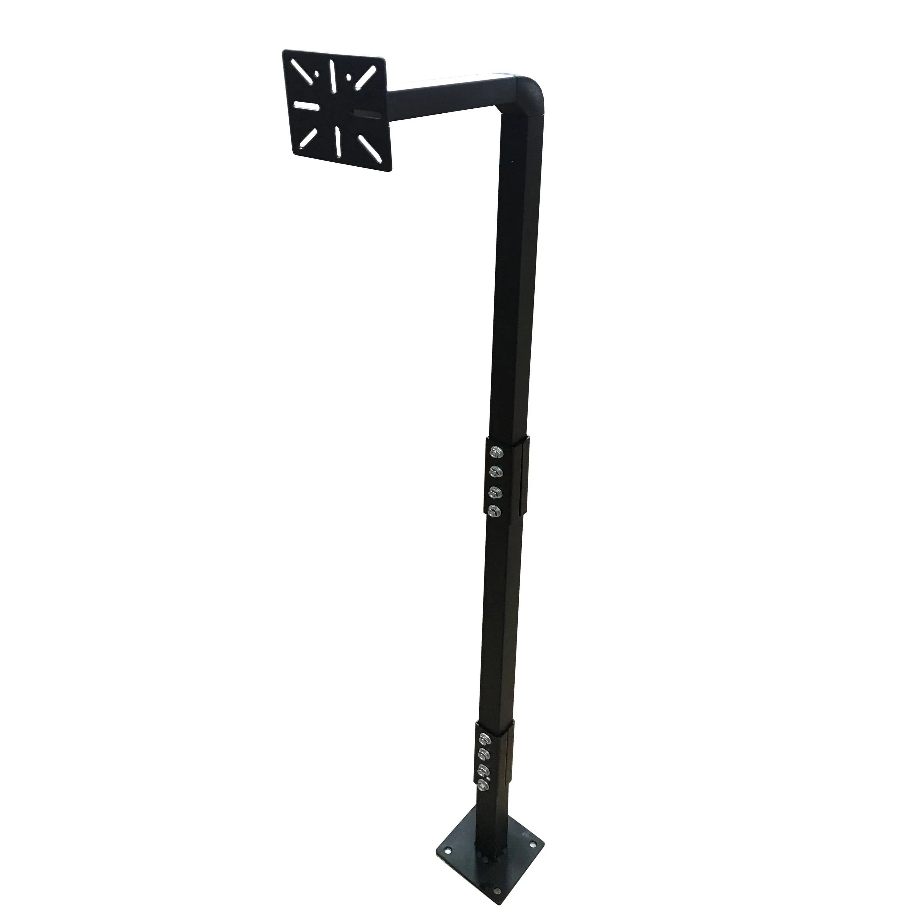 Aleko Lm107a Universal Iron Keypad Gooseneck Mounting Post Black