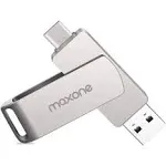 Maxone 64GB Flash Drive USB Type C Both 3.0 Tech - 2 in 1 Dual Drive Memory Stick High Speed OTG for Android Smartphone Computer, MacBook, Chromebook Pixel