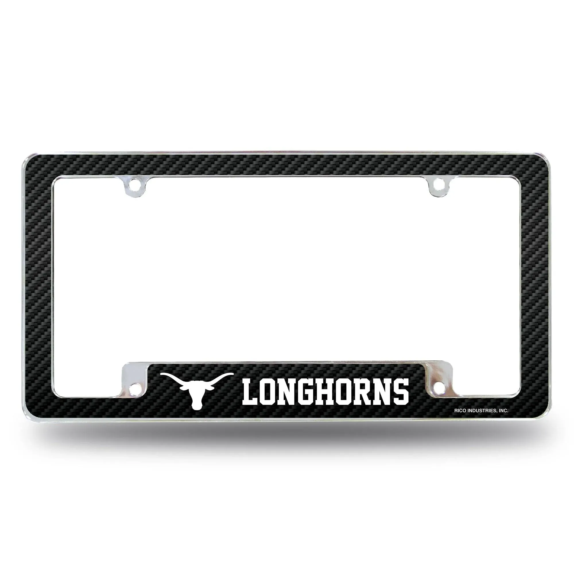 Rico Industries NCAA All Over Chrome Frame 12" x 6" Chrome All Over Automotive License Plate Frame for Car/Truck/SUV