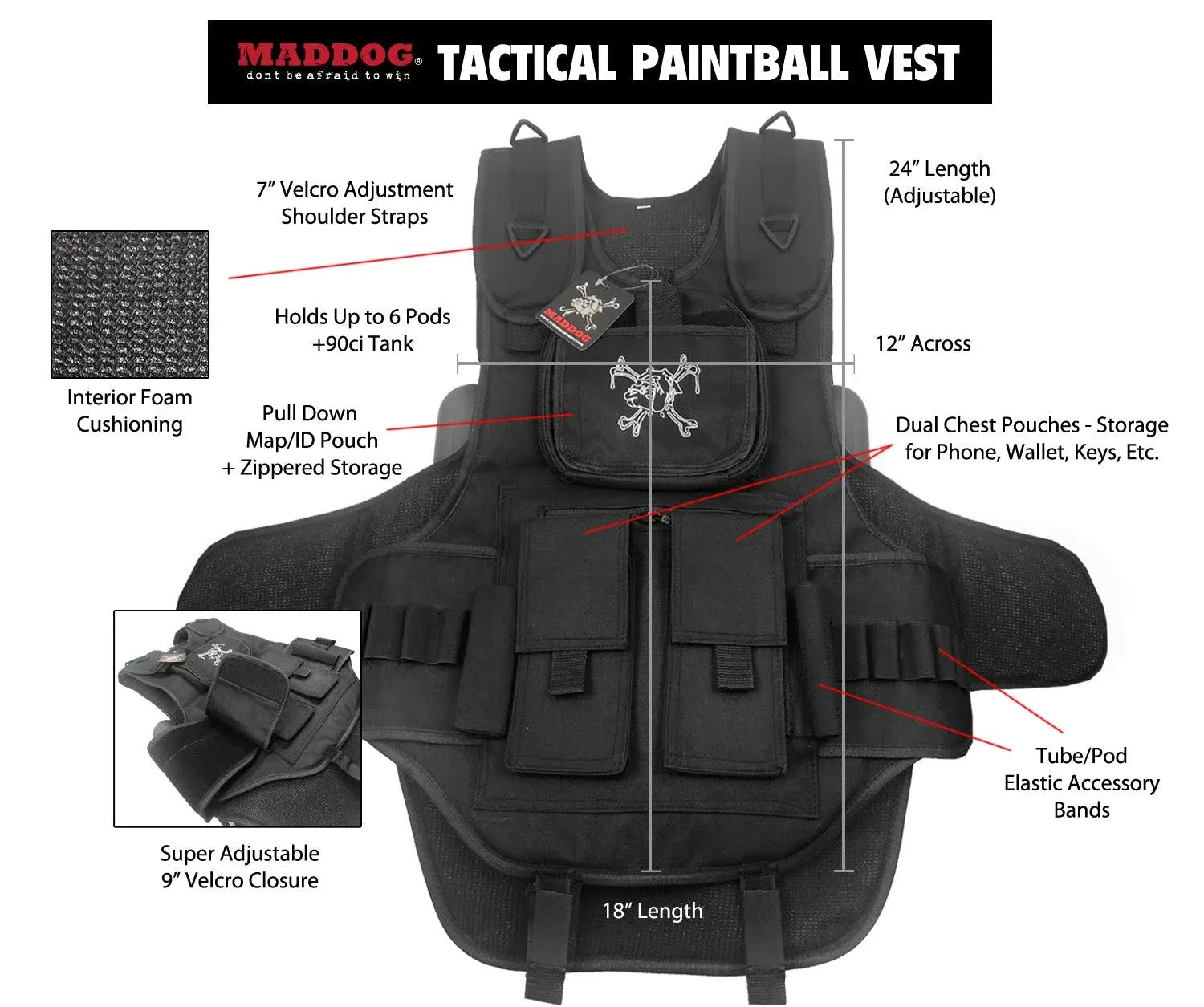 Maddog Tactical Paintball Vest