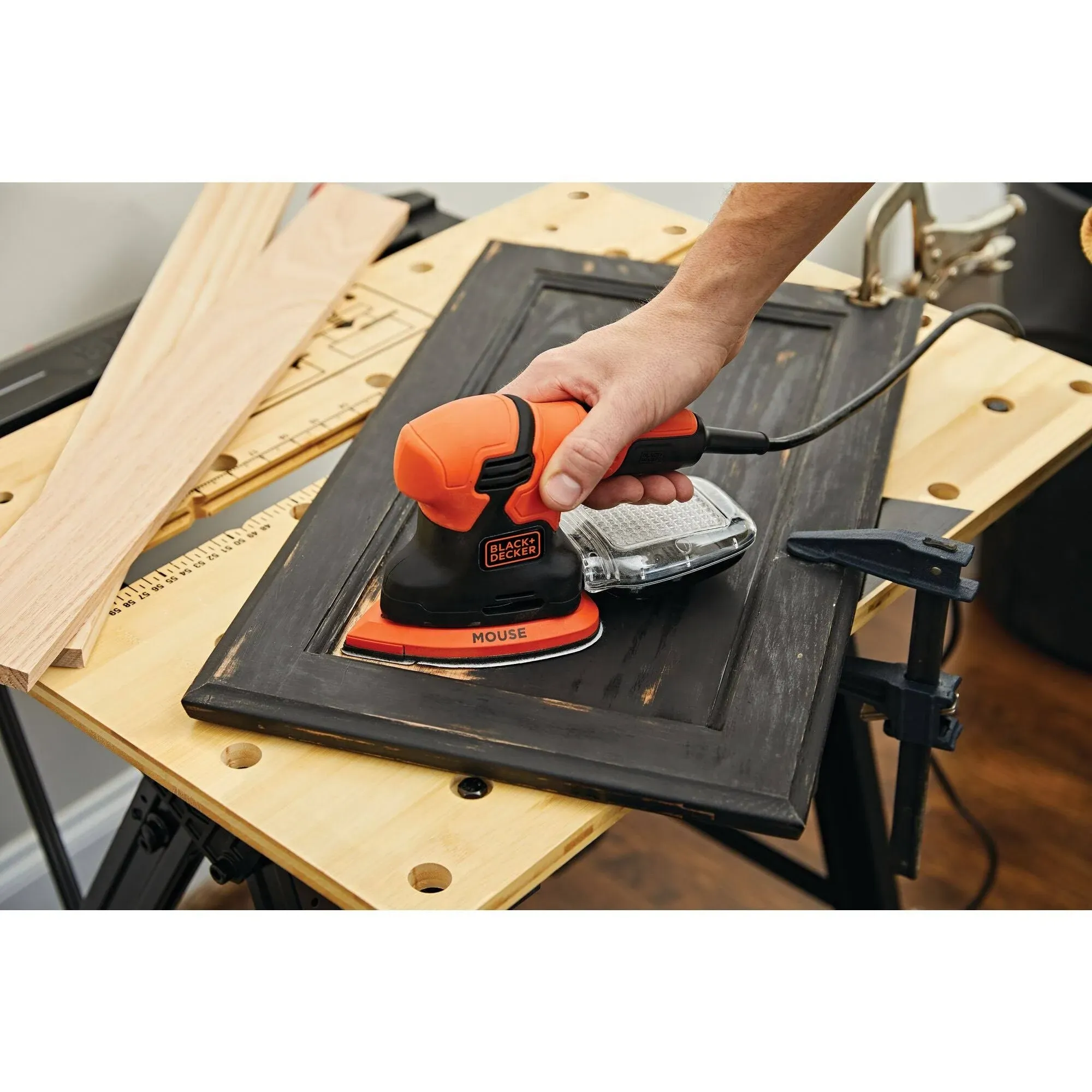 BLACK+DECKER 1.2 Amp Corded 5.25 in. Mouse Sander BDEMS200C