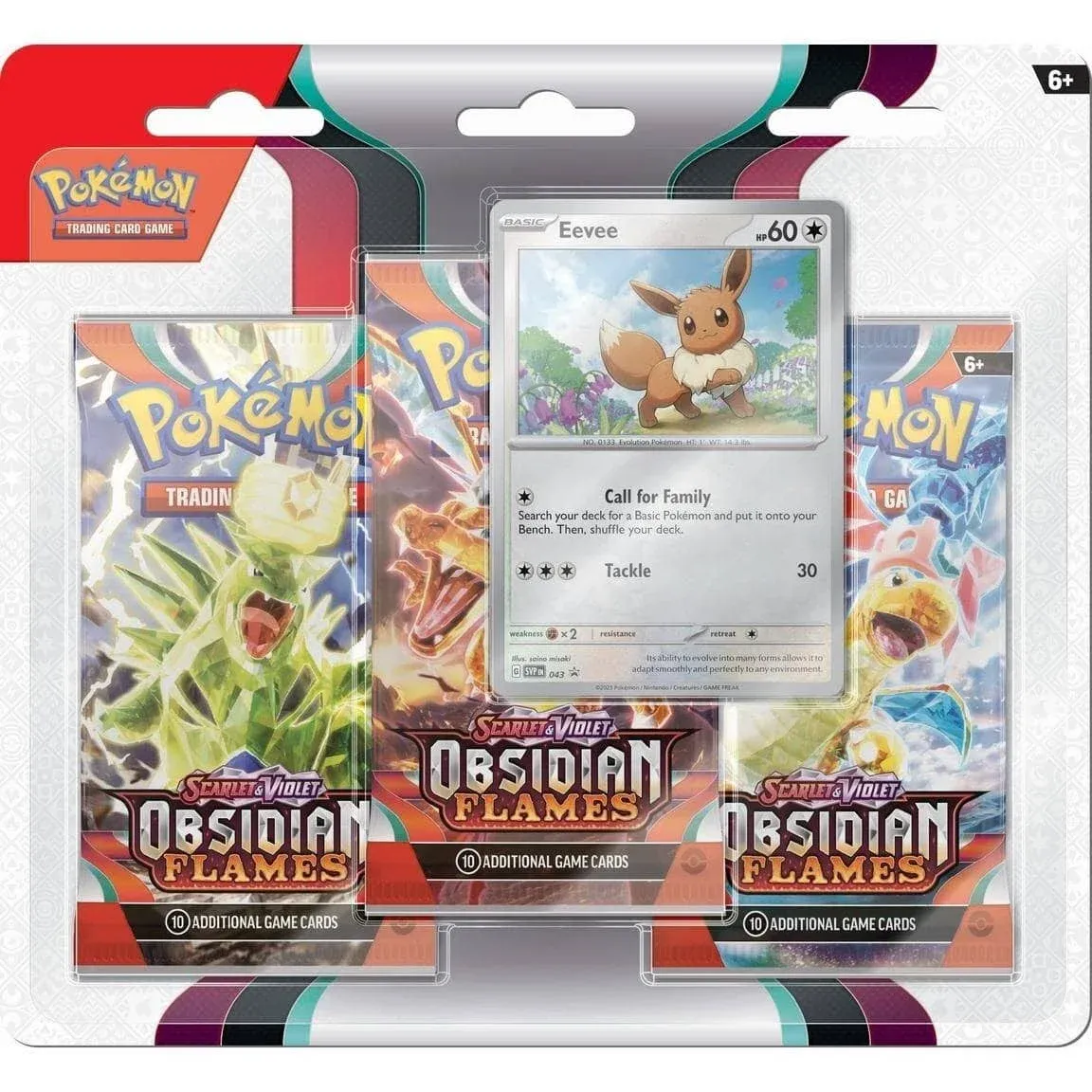 Pokemon TCG: Scarlet and Violet - Obsidian Flames - 3-Blister Pack (Houndstone)