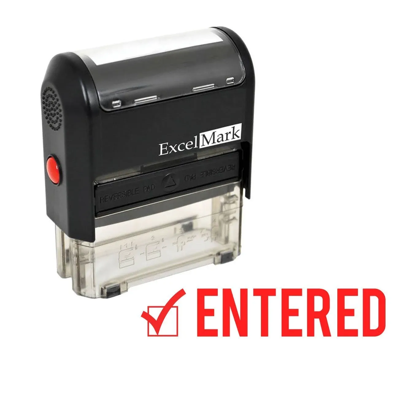 Entered - Self-Inking Rubber Stamp - A1539 Blue Ink