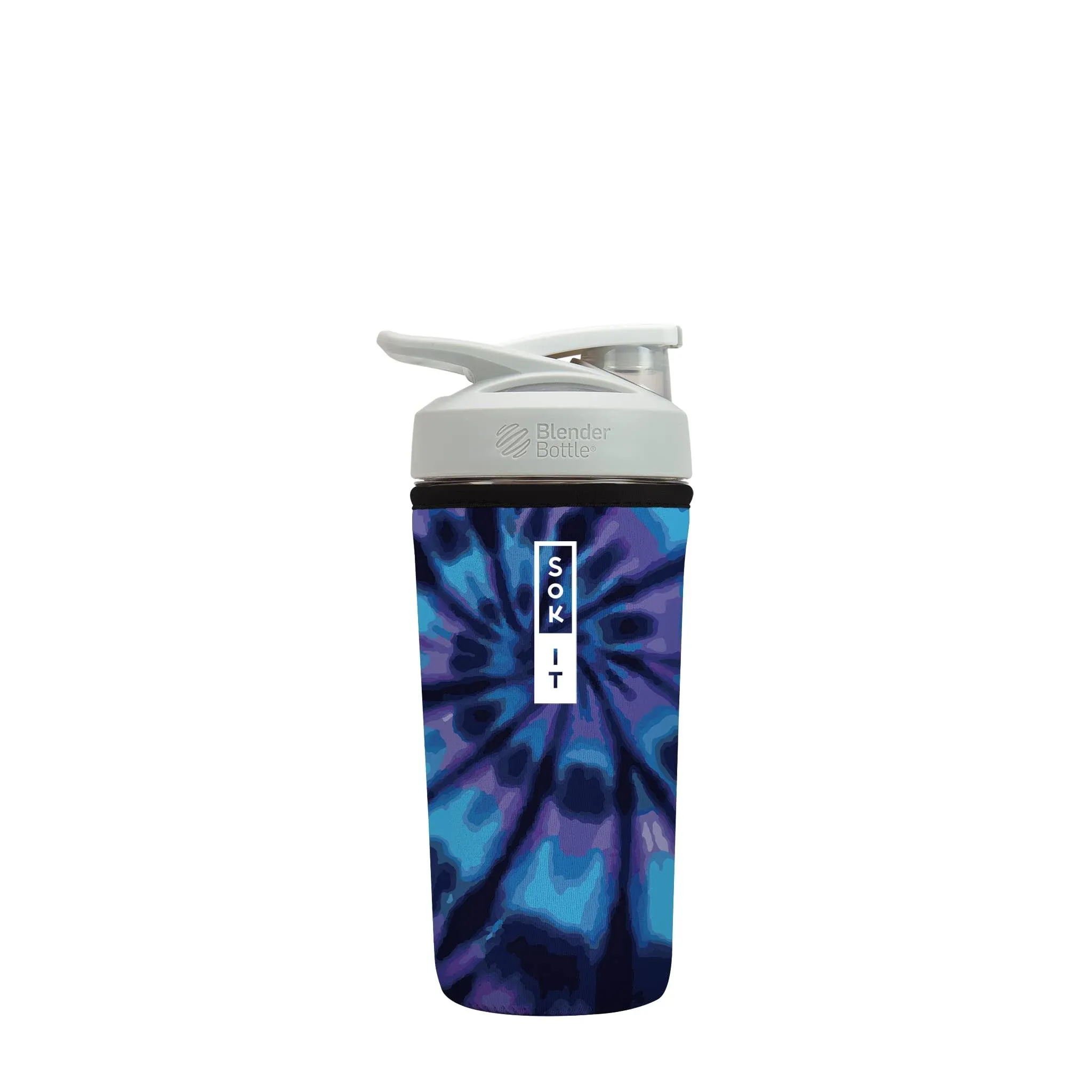 BotlSok for Blender Style Bottle - Blue Tie Dye 28oz