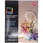 UART Sanded Pastel Paper M-148931 9-Inch/12-Inch No.400 Grade Paper, 10-Pack