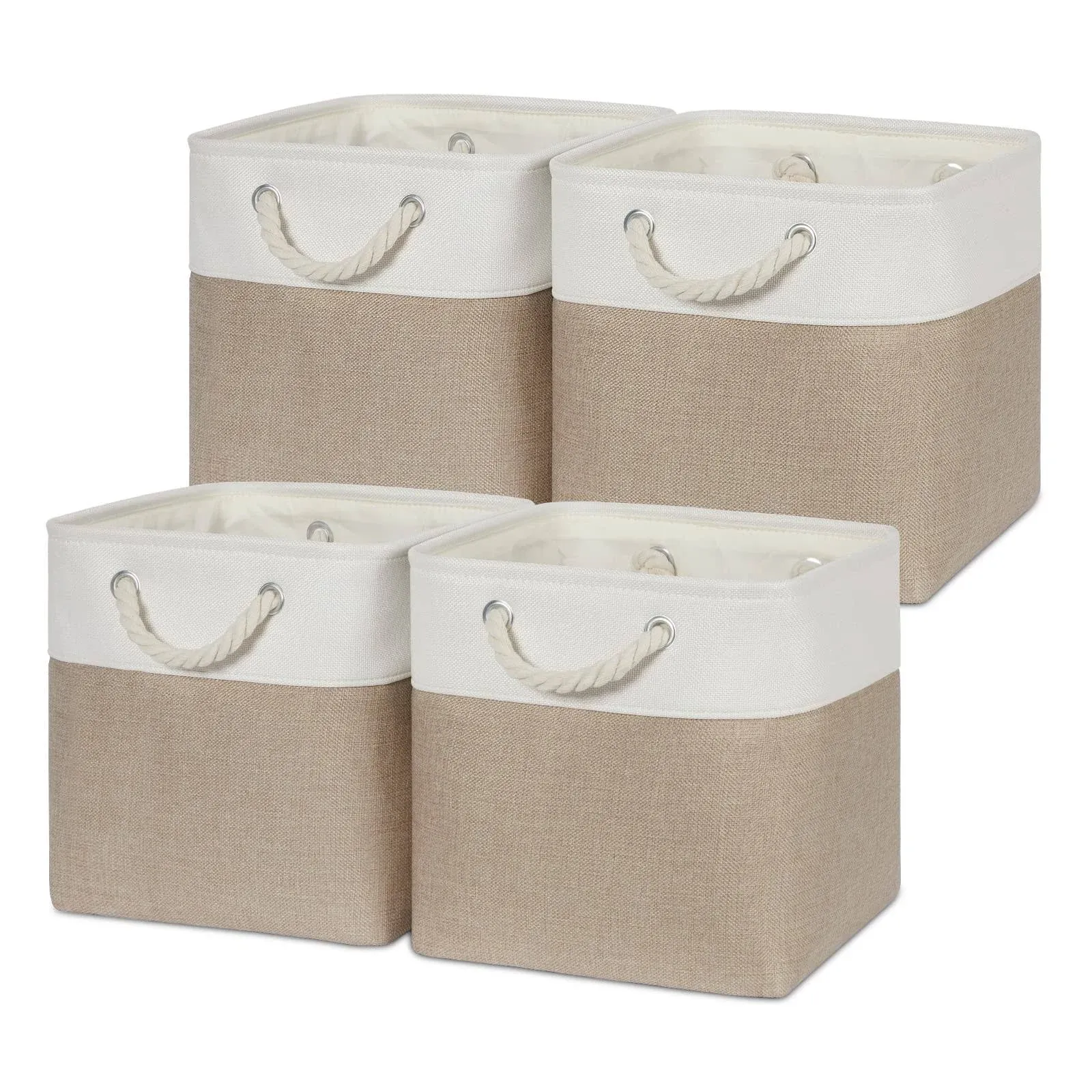 Cube Storage Bins 11 x 11 Fabric Storage Baskets 4 Pack Storage Cubes Baskets...