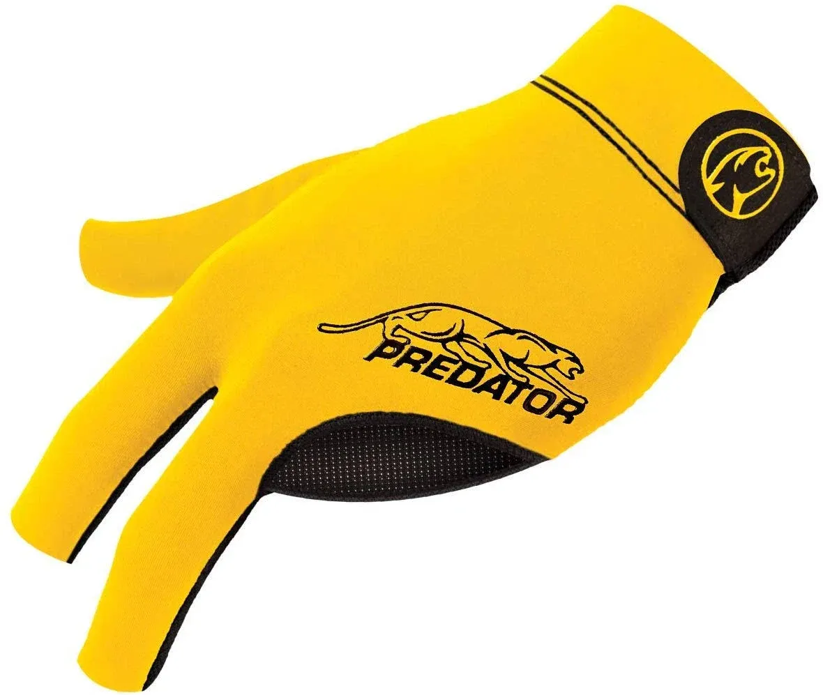 Predator Second Skin Billiard Glove Black and Yellow: Fits Left Bridge Hand