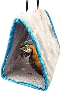 S M L Pets Bird Hammock Hanging Cave Cage Parrot Hut Tent Winter Warm Bed Bunk