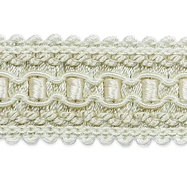 Trims by The Yard Bella Woven Braid Trim, 10 Yards, Ivory