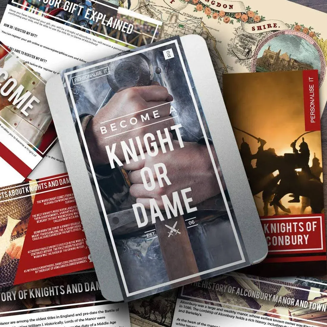 GIFT REPUBLIC PERSONALIZE IT BECOME A KNIGHT OR DAME GIFT TIN