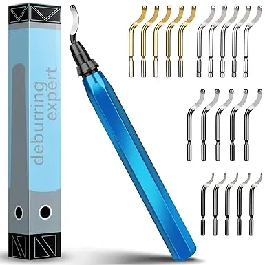 Nujzuir Deburring Tool Manual Deburring with 21 Replacement Blades for 3D ...