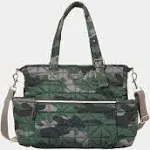 Carry Love Quilted Tote Bag- Green Camo