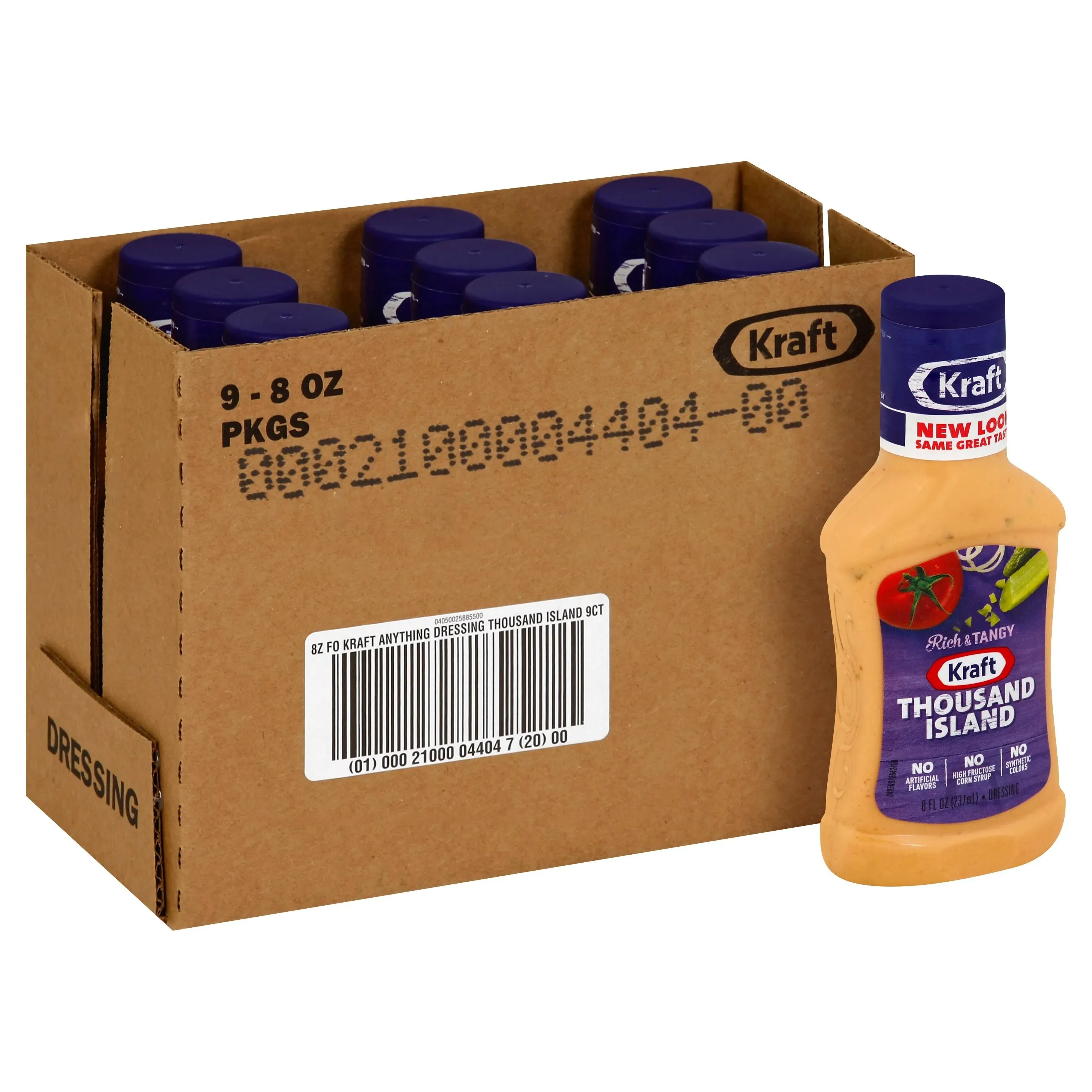 Kraft Thousand Island Dressing Bottle-8 fl oz.-9/Case