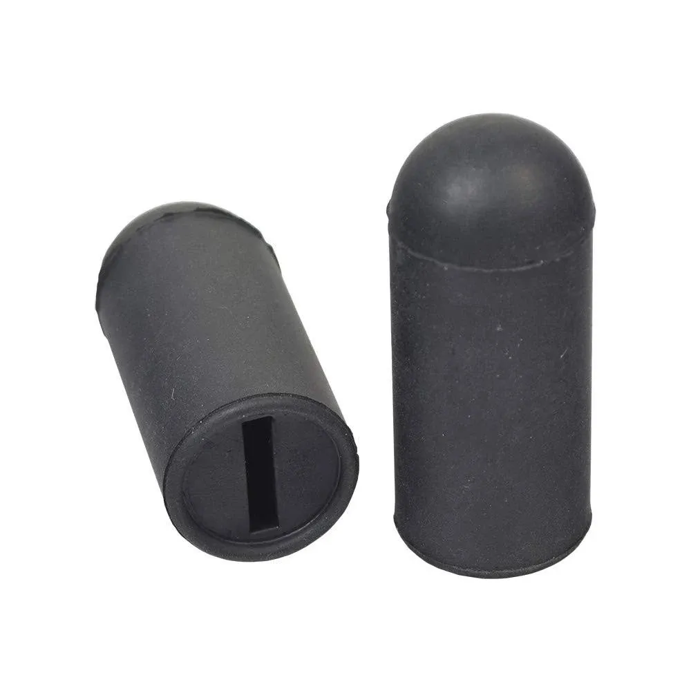 AlveyTech Black 5/8" Wheelchair Brake Handle Covers - Pack of 2 Lightweight Anti-Slip Rubber Tips - Easily Grips Brakes Handle - Fits Transport Chair, Bariatric Chairs, Rollator - Wheel Chair Parts