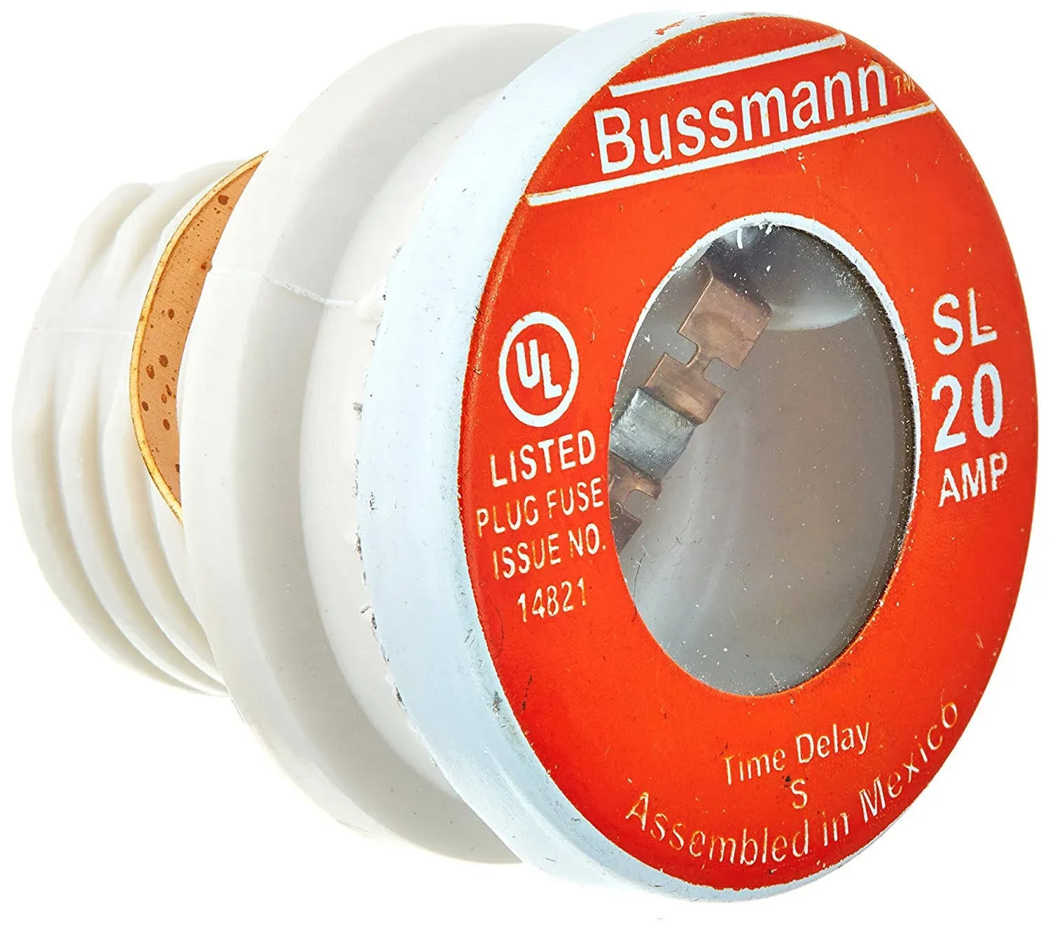 Bussman BP/SL-20 20 Amp Tamper Proof Plug Fuses 3 Count