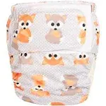 Sigzagor Adult Cloth Diaper Nappy Reusable Washable for Disability Hook and Loop (Baby Fox (Large 26in to 50in))