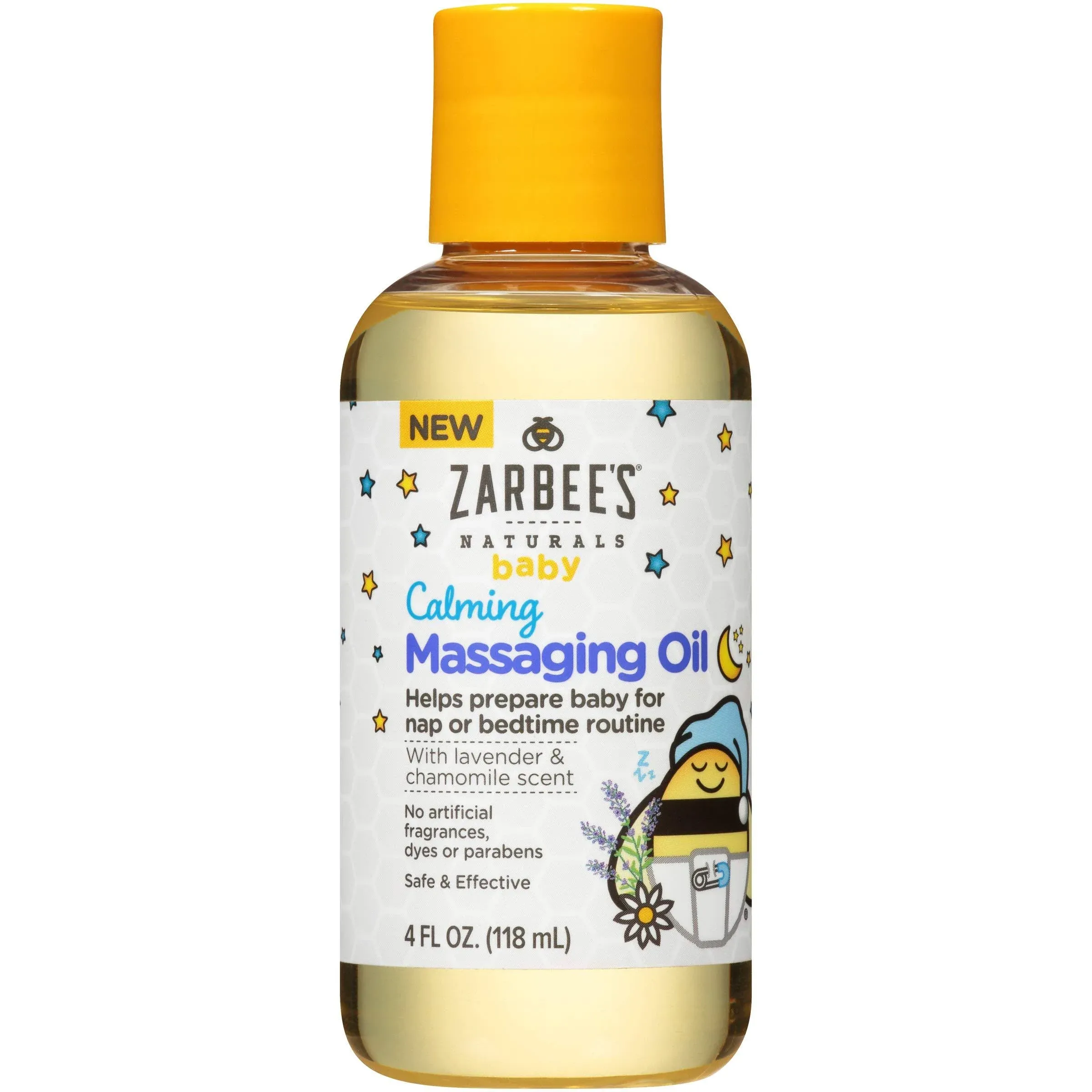 Zarbee's Naturals Massaging Oil, Calming, Lavender & Chamomile Scent, Baby - 4 fl oz