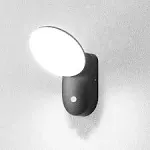 LED Motion Sensor Outdoor Lights Fixtures 12W 6000K Modern Exterior Porch Lights Wall Sconce Light for Patio Doorway Garage Matt Black Daylight White