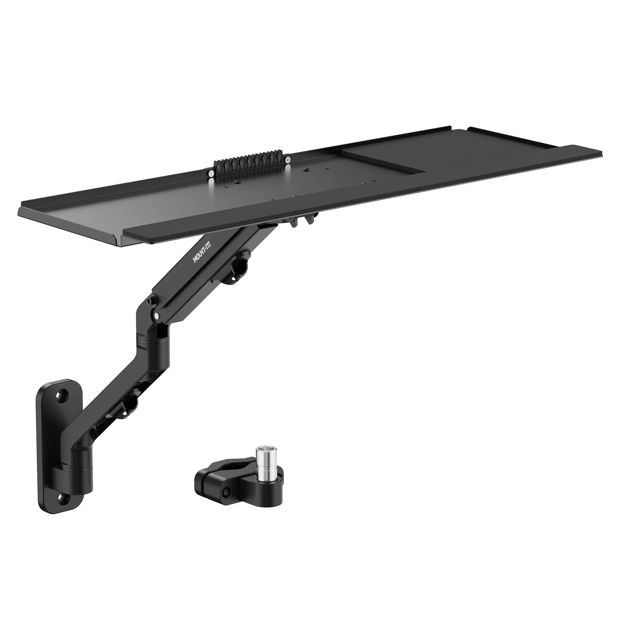 Mount-It! Ergonomic Laptop Arm for Wall or Pole Mounting, Full Motion Adjustments, Versatile Design, Easy Installation