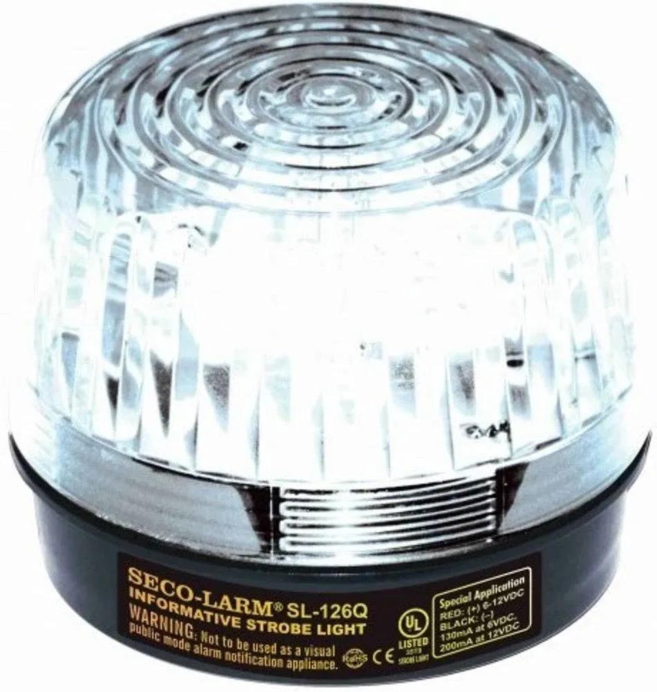 SECO-LARM SL-126Q/C Clear Security Strobe Light