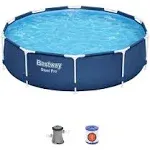 Bestway Steel Pro 10'x30" Round Above Ground Swimming Pool Set with Filter Pump