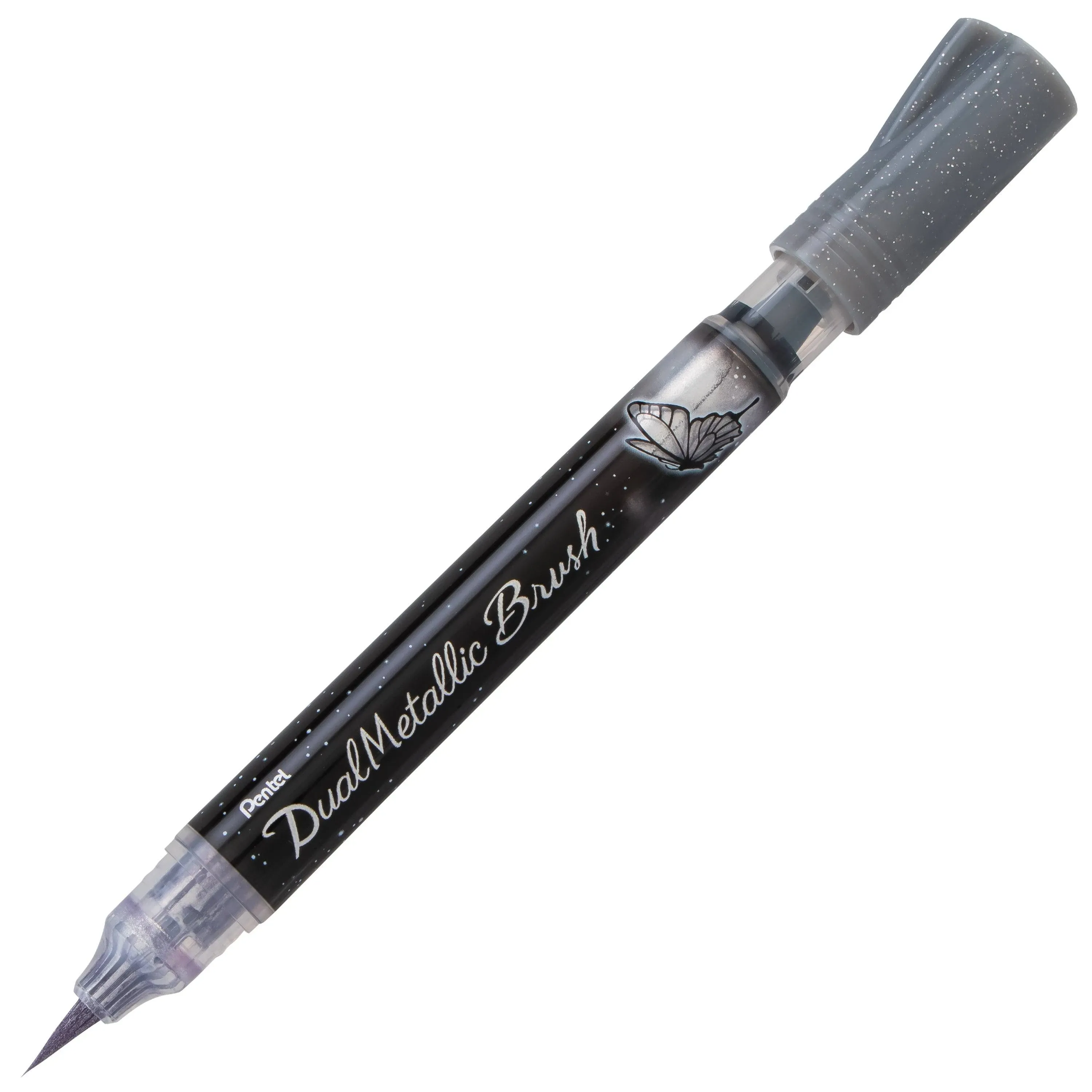 Pentel Arts DualMetallic Brush, Silver Ink