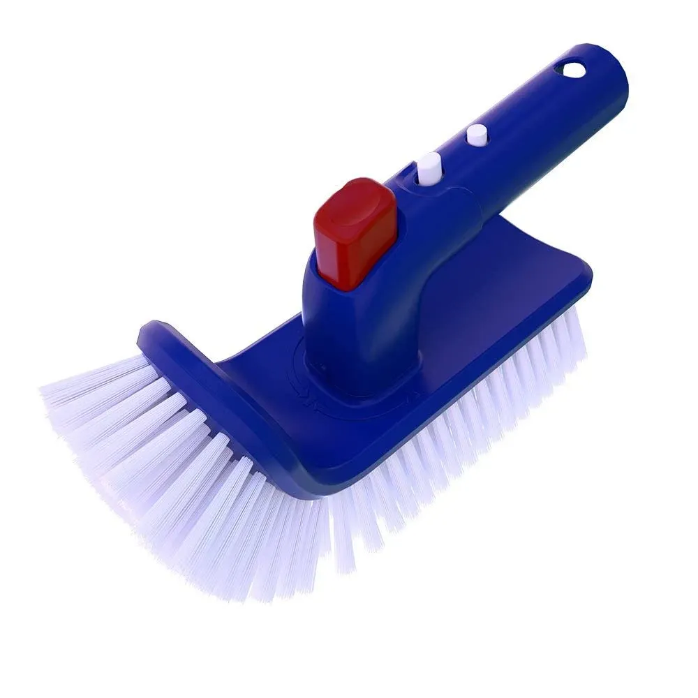 POOLWHALE Pool Step & Corner Brush,180 Degree Rotation Handle Scrub Brush,for Above Ground & Inground Swimming Pools