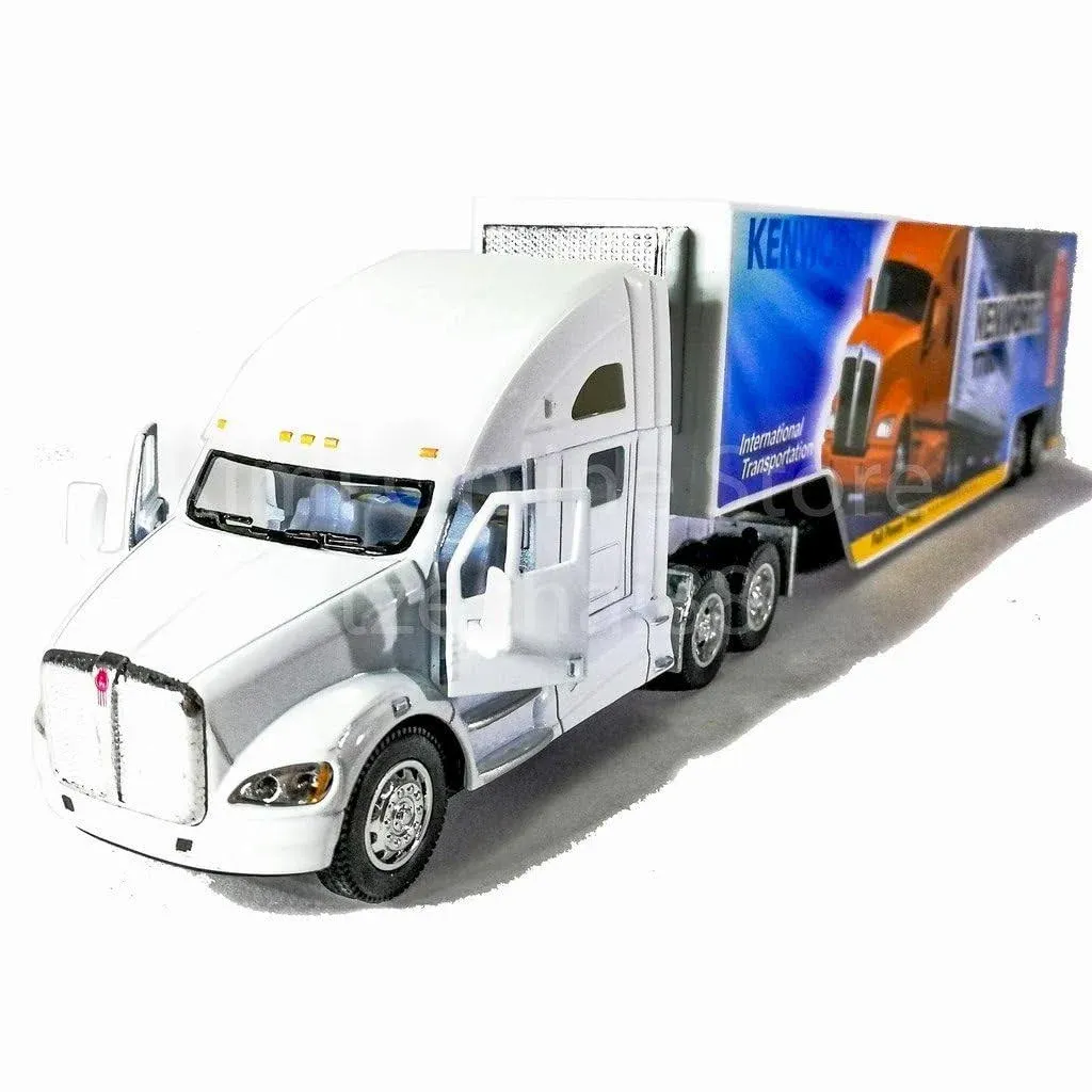 Kinsmart 1:68 Die-Cast Kenworth T700 Container Truck (White)