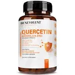 Benevolent Nourishment Quercetin with Bromelain, Zinc Complex, Vitamin C & D, Turmeric - Immune Support, Respiratory & Sinus Health - 20x Improved Absorption - 120 Non-GMO Capsules