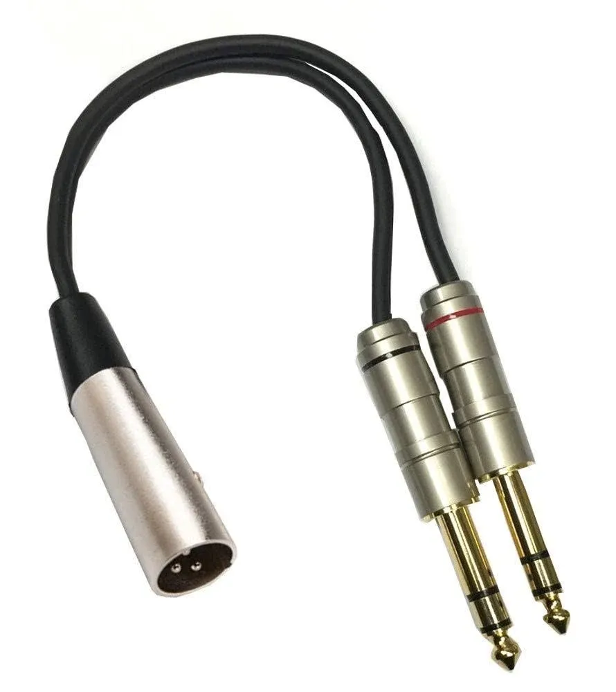 Studio Z XLR 6 Y Splitter Cable Gold Tips, 3 Pin Balanced XLR Female to Dual 14 ...