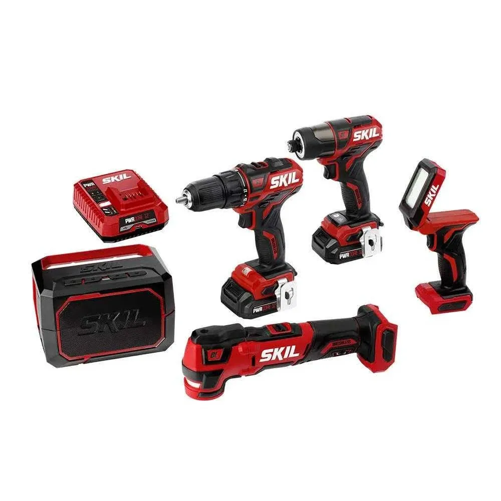 SKIL 12-Volt 5-Tool Brushless Power Tool Combo Kit