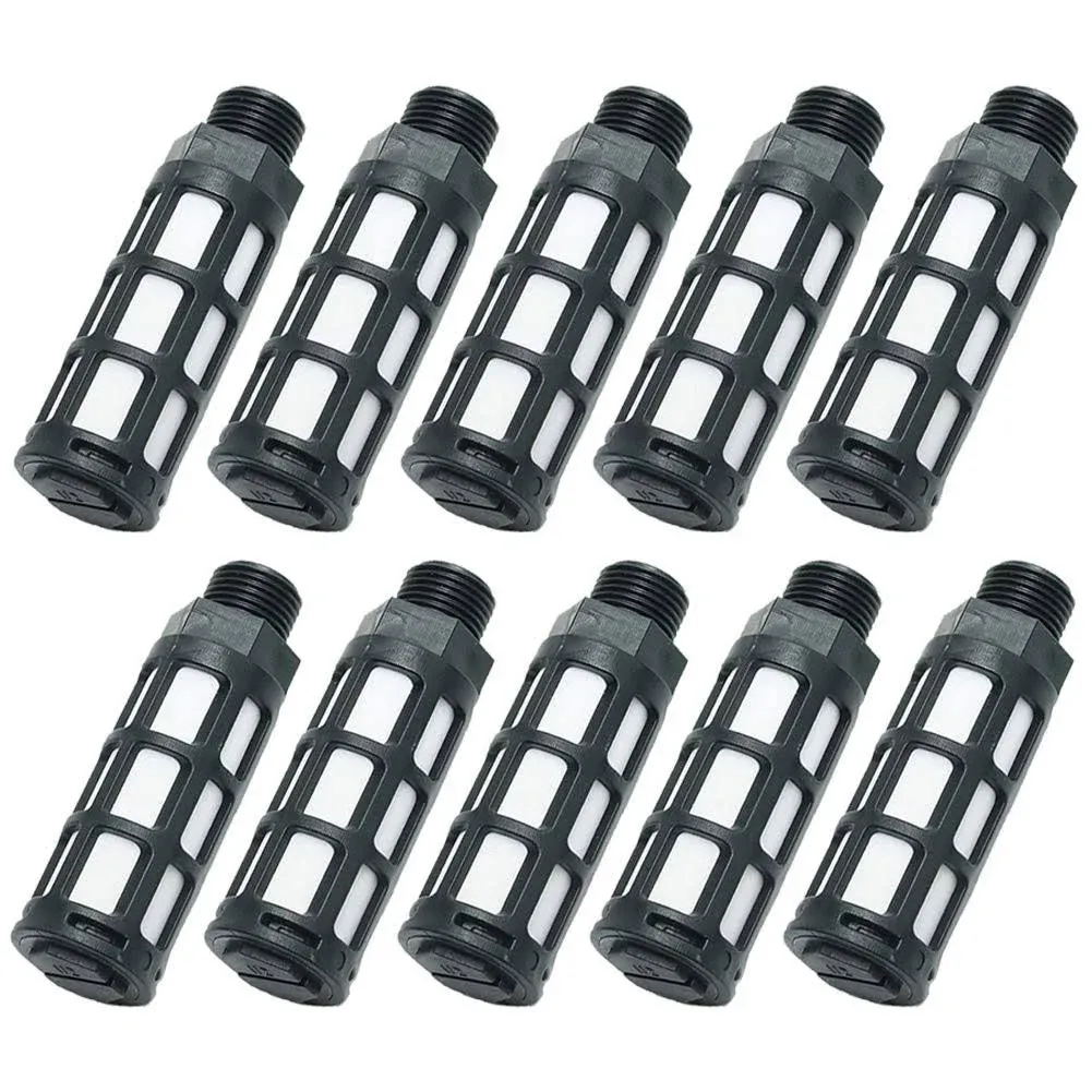 Durable Polyethylene Muffler Fittings - Pack of 5 Compressed Exhaust Silencers