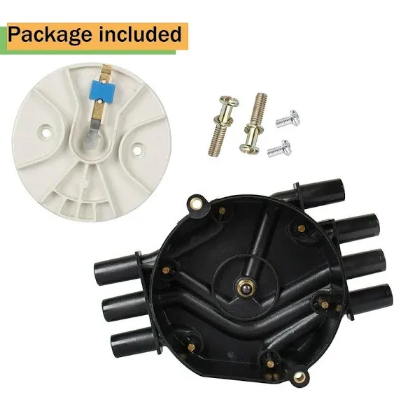 Yikesai Ignition Distributor Cap and Rotor Kit Compatible with GMC Chevrolet ...