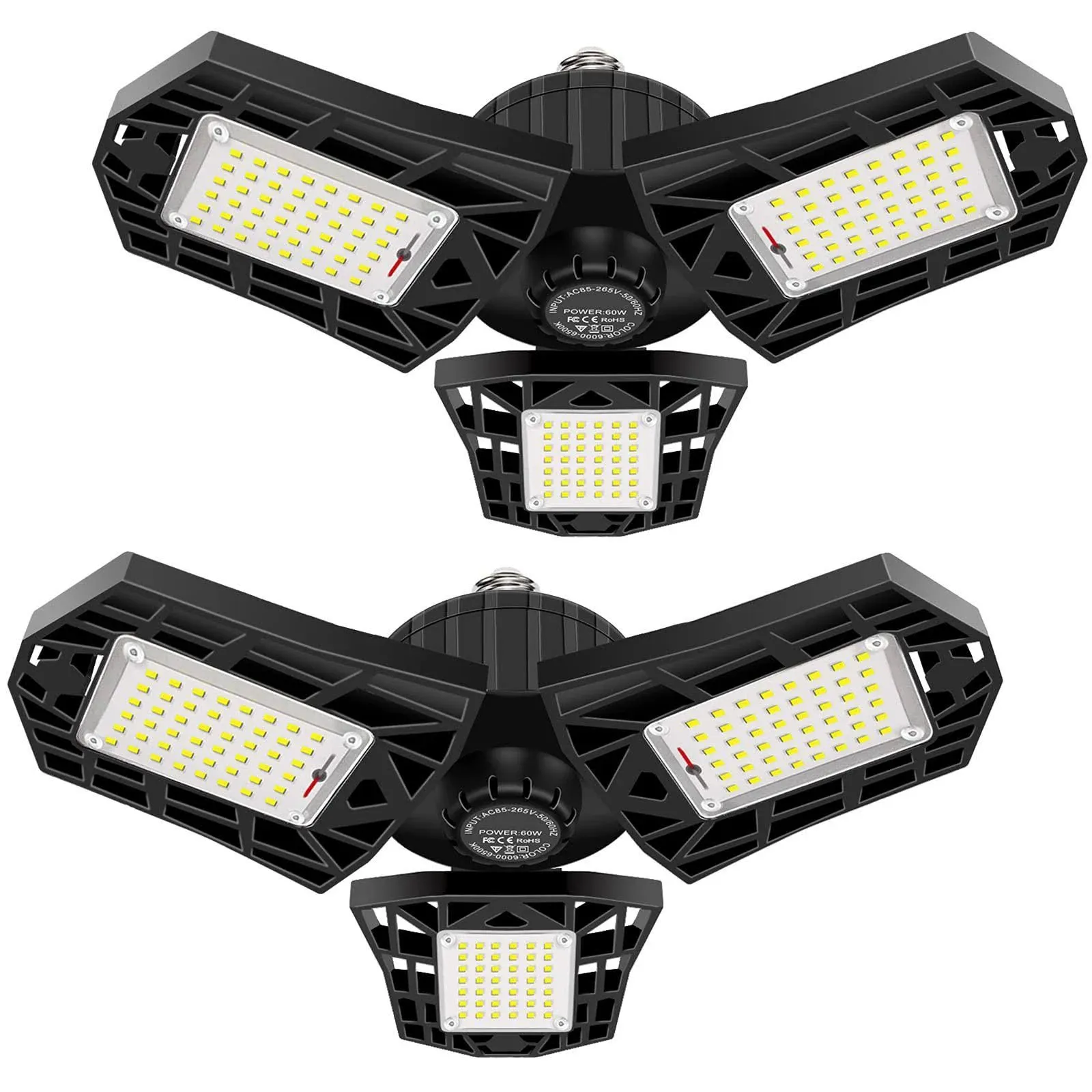 GHUSTAR 2-Pack 60W LED Garage Light