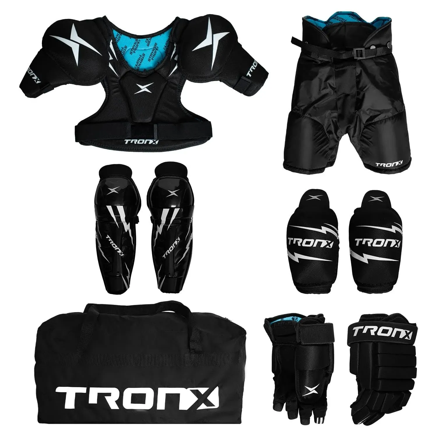 TronX Junior Youth Hockey Equipment Kit Ice Hockey Protective Gear Hockey ...