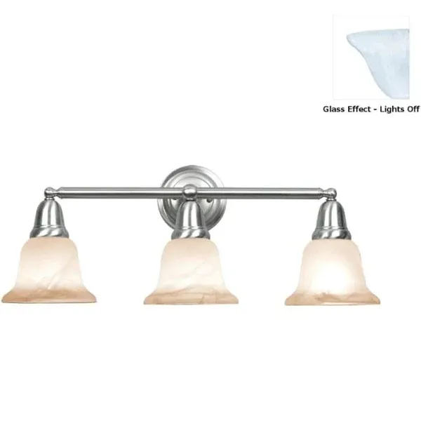 Woodbridge Lighting Hudson Glen 3-Light Satin Nickel Bath Bar