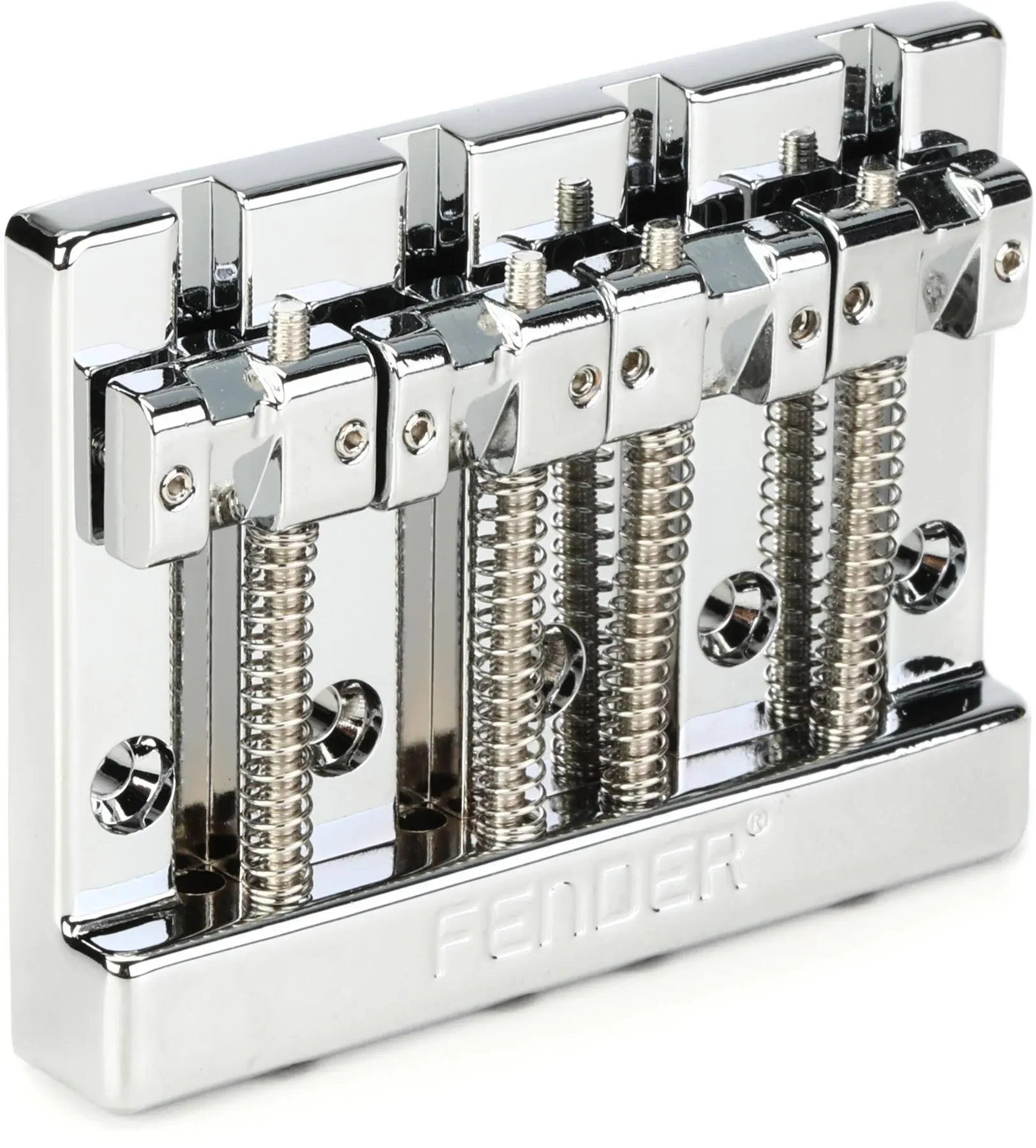 Fender HiMass 4-String Bass Bridge Assembly with Zinc Saddles - Chrome